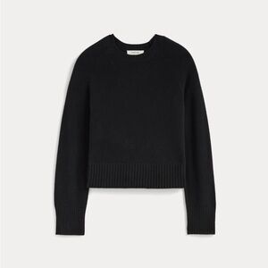 Black Everlane Boxy Crew Cashmere Sweater